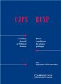 Canadian Journal Of Political Science-revue Canadienne De Science Politique